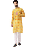 Lookmark Men'S Cotton Blend Printed Long Kurta Suitable For All Indian Wedding, Occasions, And Festivals (Az-Lm-Og-Kurta 26-L) Y