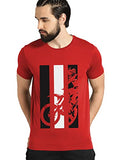 Adro Men'S Bike Rider Printed Cotton T-Shirt (Rn22-2-Bik-Rd_Red_S)