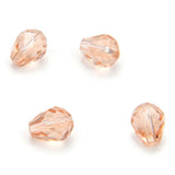 50pcs Adabele Austrian 8mm Faceted Teardrop Crystal Beads Light Peach Pink Compatible with 5500 Swarovski Crystals Preciosa