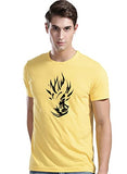 Adro Anime Printed Mens T-Shirts (Rnr-M-Gok-Ly_Light Yellow_2Xl)