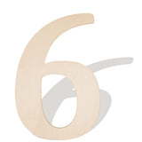 17 Inch Large Wooden Numbers, Blank Wooden Number 6 Shape Cutouts Big Unfinished Wood Numbers Signs for Craft Wall Decor Paintin