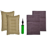 Shivam Pillow Cotton Travelling Pillow With Air Pump And Pillow Cover For Neck Support,Lightweight Compact Travelling In Train, 