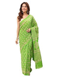 Libas Womens Printed Cotton Saree With Blouse Piece