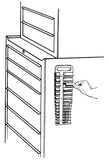 Lisle 40200 Red 3/8'' Magnetic Socket Holder