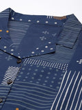 Toplot Crop Shirt For Women With Collared V Neck (Crop-Shirt-5153-Navy-S),Navy,,B0CVV2SM71