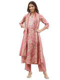 Libas Women'S Silk Blend Kurta Set (400329_Pink_M)
