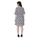 Leriya Fashion One Piece Dress For Women| Midi Dress For Women| Birthday Dress For Women (Large, White)