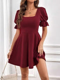 Leriya Fashion Women Soft Lycra Mid-Thigh Length Casual Dress (Lf-W.Dress-Wd1243_Red Small)