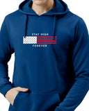 ADRO Hoodies for Men 320 GSM Soft Cotton Hoodie Fabric Long Lasting Printed Hoodies for Winter | Mens Hoodies | Sweatshirt for Men|H24-FLAG-RB-S Royal Blue,Royal Blue