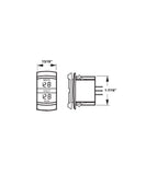 Sea Dog Dual Volt Meter Rock Switch 10V-48Vdc