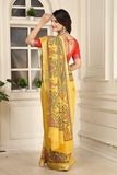 Greciilooks Women'S Cotton Sarees (Gl-S2436_Yellow)