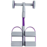 XELYTON Yoga Puller Pedal Resistance Band with Double Foot Pedals & Roller | 4Tube Resistance Pull Rope | Tummy Trimmer, Ab Rol