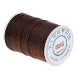 ATORSE 2x1 Roll 150D Waxed Polyester Braided Thread for DIY Leathercrafts Coffee