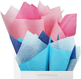 ECO SARRAS Blue and Pink Shades MultiPurpose Wrapping Paper | 20x20 Inches | for Gift Wrapping, Gift HAMPERS, Art N Craft, Craf