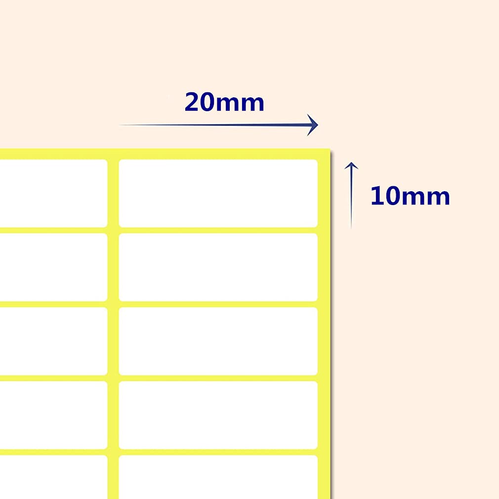 15 Sheets Rectangular Printable Label Stickers 0.78 x 0.39 1680pcs Removable Self Adhesive Small Labels for Bottle Jar File