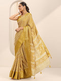 Libas Women48 Silk Blend Sarees (16294_Mustard)
