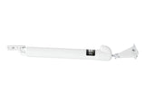 Touch n Hold Smooth Door Closer Single Kit (White) StandardDuty Door Closer with TouchButton Hold Open Feature & Smooth C