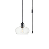 Living District Destry 1-Light Mid-Century Metal Pendant In Black Finish