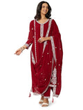 Libas Women'S Georgette Kurta Sets (99400_Red_Xxl)