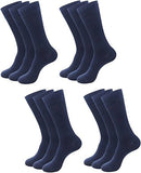 Queery MenS Solid Crew Length Socks (Pack Of 5)