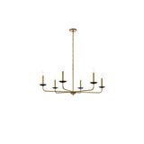 Living District Cohen 6-Light Mid-Century Metal Pendant In Black And Brass