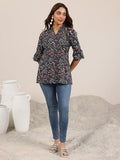 Libas Women'S Cotton Printed Straight Kurti (29635_Grey_Xxl)