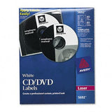 Avery CD/DVD Labels LABEL,LSR CD/DVD 20SH,WHT 011144 (Pack of5)