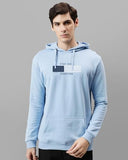 Adro Hoodies For Men, Printed Regular Fit Cotton Hoodie Sweatshirt, H24-Flag-Sk-2Xl Sky Blue