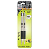 ZEBRA F301 Retractable Ballpoint Pen, Black Ink, Fine, 2/Pack
