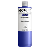 Fluid Acrylics by GOLDEN, Ultramarine Blue, 16 fl. oz. Bottle, Professional Acrylic Paint, SemiTransparent