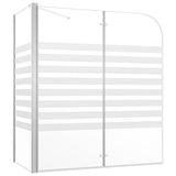 vidaXL Shower Bath Enclosure Tempered Glass and Aluminum Construction, Folding Design, 47.2x26.8x51.2 Easy Installation