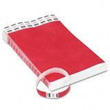 Advantus 500pack Tyvek Colored Wrist Bands 0.75 Width X 10 Length 500 / Pack Rectangle Tyvek Red