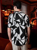 Leriya Fashion Shirt for Men || Rayon Abstract Printed Men's Shirt || Short Sleeves Hawaiian Beach Shirt || Perfect for Camp || Summer Wear Shirt for Boys || Gift for Men (Small Black) LF-MS-6073,Black