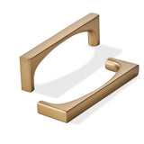 khtumeware 10 Pack Solid Handles 5-Inch(128mm) Satin Brass Cabinet Pulls,Heavy Duty Brushed Brass Handles for Kitchen Cabinets, 