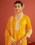 Kaari Cotton Women'S Kurta Set (Kaaaw24Wskd-92029_Turmeric Gold,Turmeric Gold,Turmeric Gold,M