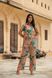 Greciilooks Women'S Rayon Printed Regular Fit Co Ord Set (Gl-W2117&Tr1080_Mint Green_M)