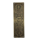 Adonai Hardware Decorative Brass Push Plate (10.2 Inch Push, Oil Rubbed Bronze)