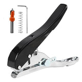 Zavasika 10Mm Single Hole Punch With 2530Mm Adjustable Depth Heavy Duty Metal Spring Loaded Puncher For Edge Banding, Wood, Pvc