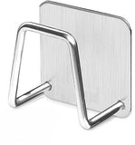 MAHNTMART Stainless Steel Adhesive Sponge Holder for Kitchen Sink | Waterproof Caddy Organizer | Rustproof Sponge Rack for Scrub