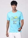 Adro Men'S Biker Design Printed 100% Cotton T-Shirt - Regular Fit, Printed T-Shirts For Men (Rn24-Ktm-Mi_Mint_S)