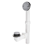 EZFlo 11/2 Inch TwoHole Bath Waste Drain, Plastic Tubular with Chrome Trim, 35217