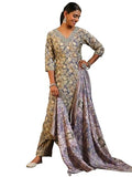 Libas Women'S Silk Blend Kurta Set (49044_Mauve