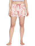 Enamor Essentials Womens Mid Rise Relaxed Fit Thigh Length Breathable Pure Cotton Shorts With 2 Side Pockets - E062 Black,Bouquet Aop Bubble CApparel,XL