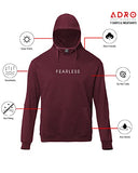 Adro Men'S Cotton Neck Hooded Sweatshirt (H22-M-Frl-Mr_Maroon_M)