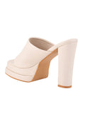 Shoetopia Stylish Solid Cream Block Heels For Women & Girls /Uk6,Cream,6,B0BZPTKPFM