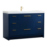 Elegant Kitchen and Bath 48 inch Single Bathroom Vanity Cabinet - Blue