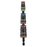 Klein Tools 32933 Impact Driver, SAE 7in1 Impact Socket Set, 3 Flip Sockets with 6 Hex Driver Sizes and 1/4Inch Bit Holding F