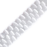 GEM-Inside Cat Eye Gemstone Loose Beads 4mm Round White Crystal Energy Stone Power Beads for Jewelry Making 15