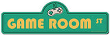 Game Room Street Sign | Indoor/Outdoor | Funny Home Dcor for Garages, Living Rooms, Bedroom, Offices | SignMission Personalize