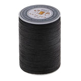 ATORSE 2x0.8mm Flat Waxed Polyester Thread for Sewing DIY Jewelry Making Black